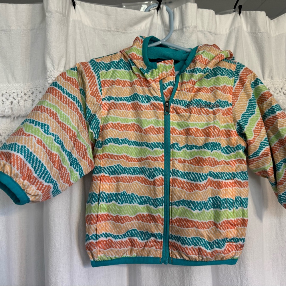 Columbia Colorful Striped Hooded Infant Jacket